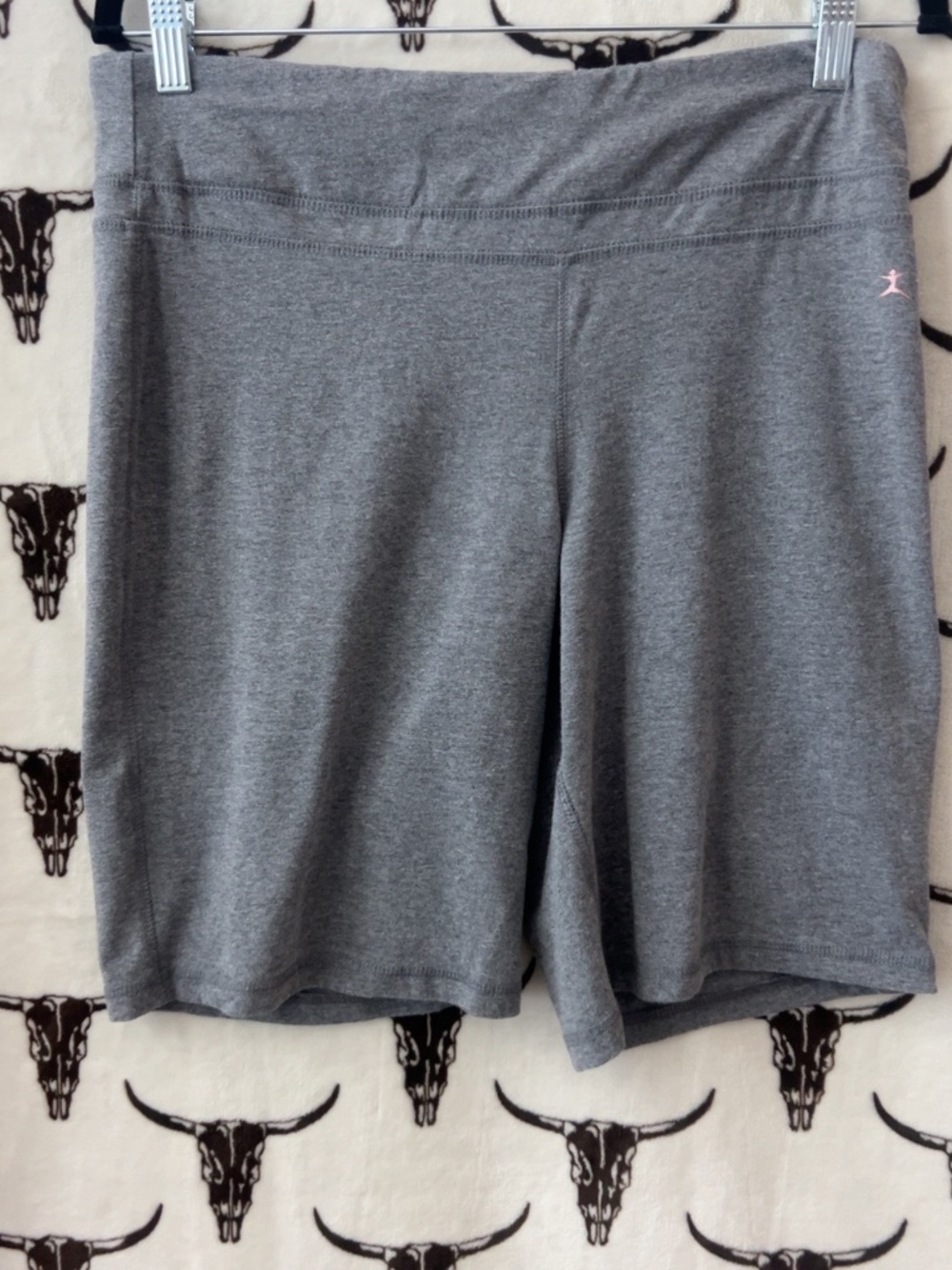 Danskin Gray Heather Bermuda Bike Shorts Women’s Medium Activewear